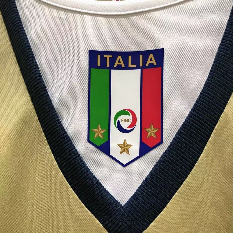 Retro Italy national 2006 GK jersey golden