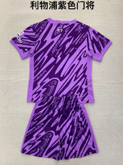 Kid Size Liverpool FC purple GK Jersey