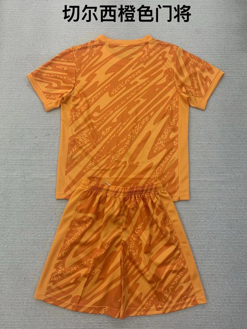 Kid Size Chelsea FC orange GK Jersey