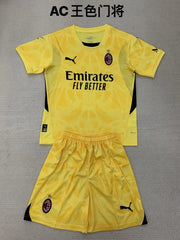 Kid Size AC Milan yellow GK Jersey