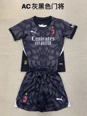 Kid Size AC Milan black GK Jersey