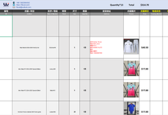 Custom order（13 items Martinique10.10) $314.7