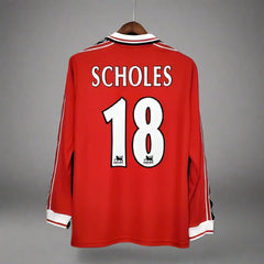 Retro Manchester United 1998-1999 home Long Sleeve