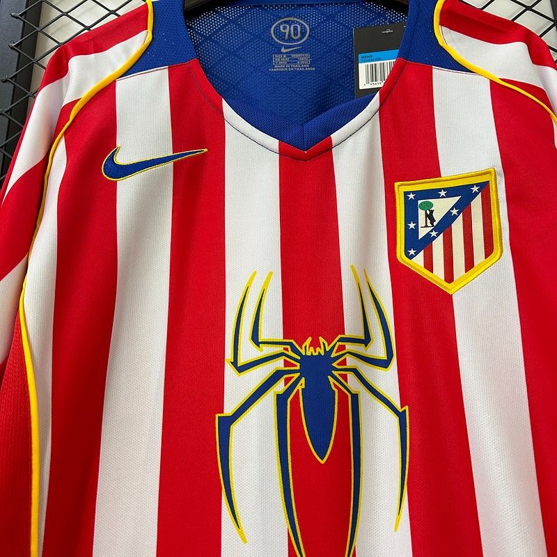 Retro Atletico Madrid 2004-2005 home Long Sleeve