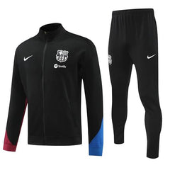 2024/2025 Barcelona Long Zip Jacket Training Suit Jersey Set Black