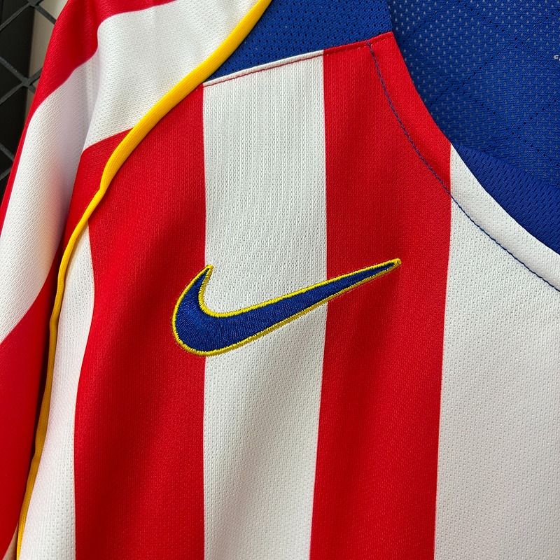 Retro Atletico Madrid 2004-2005 home Long Sleeve