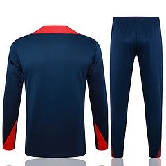 2024/2025 Barcelona Half zipperRoyal Blue Geometric Inkjet Training Suit