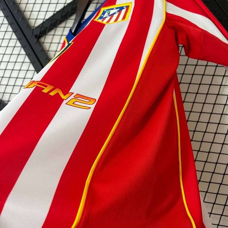 Retro Atletico Madrid 2004-2005 home Long Sleeve
