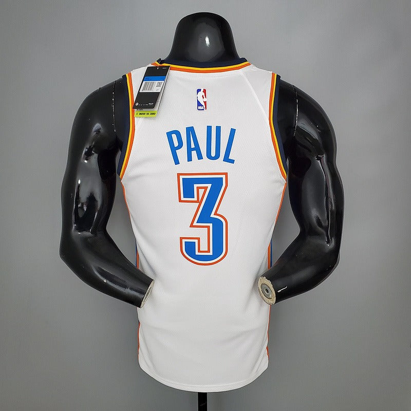 PAUL#3 Thunder White NBA Jersey