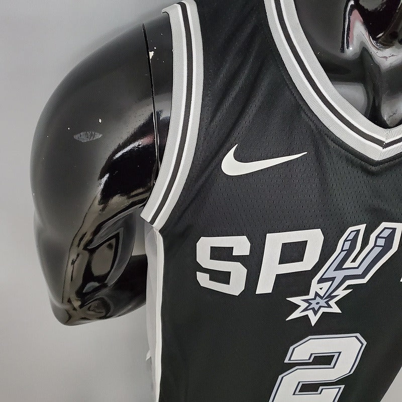 LEONARD#2 Spurs Black NBA Jersey