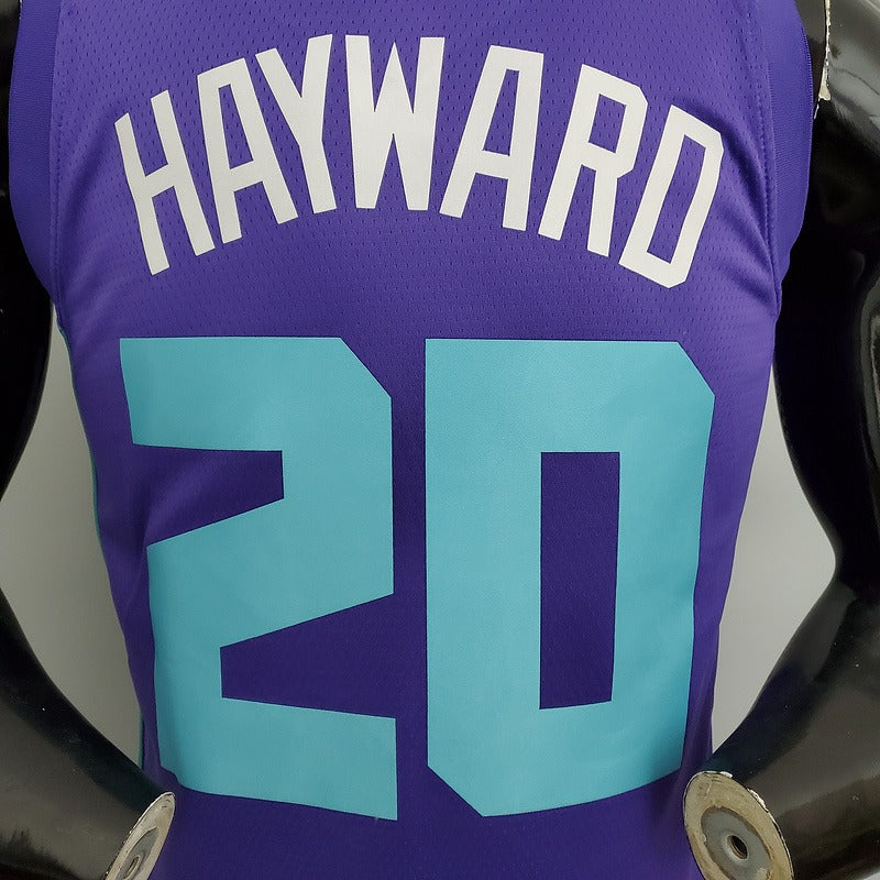 Hornets Hayward#20 Purple NBA Jersey
