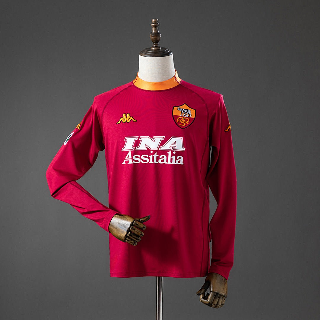 Retro AS Roma 2000-2001 home Long Sleeve