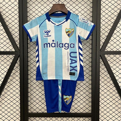 Kids M¨¢laga CF 2025 - 2026 home - WCFOOTBALLSUIT