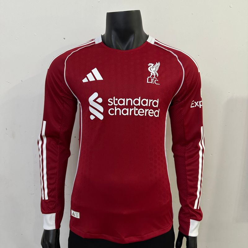 Liverpool FC 2025 - 2026 Home Long Sleeve Player - WCFOOTBALLSUIT