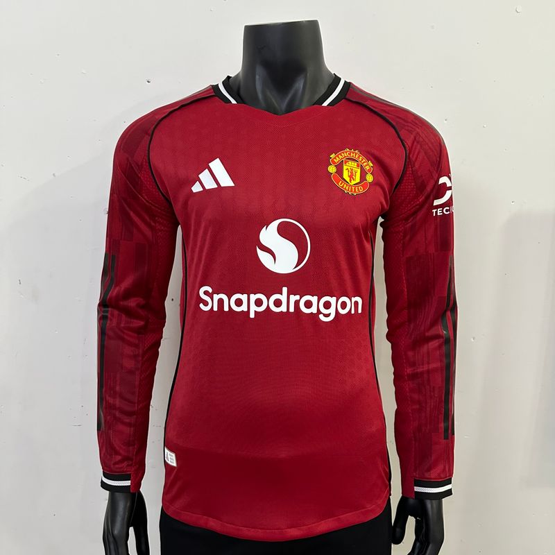 Manchester United 2025 - 2026 home long sleeve player - WCFOOTBALLSUIT